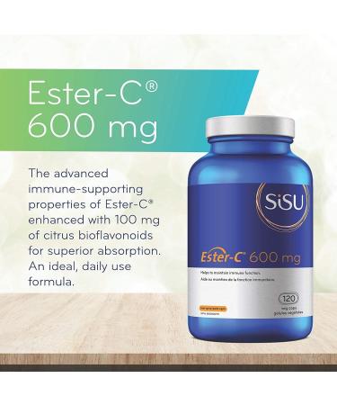 Ester C 600mg +Bioflavonoids (120Capsules) Brand: Sisu - Buy Online on SooperMarket.com