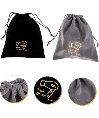 HAPINARY 4 Pcs Hair Dryer Bag Drawstring Toiletry Bag Hair Dryer Storage Organizer Travel Hair Dryer Flannel - Buy Online on SooperMarket.com