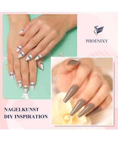 Phoenixy 6 Color Poly Nail Gel Kit with 36W UV/LED Lamp - Complete Nail Extension Set - Perfect Gift for Women - Buy Online on SooperMarket.com