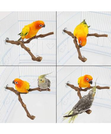 PINVNBY Natural Parrot Perch Stand Wild Grape Stick Toy for Small Birds - 2PCS - Buy Online on SooperMarket.com