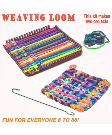 Retro Crafting Kit: Weaving Loom for 2 Potholders - Family Fun Included - Buy Online on SooperMarket.com