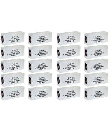 20pc Exell Battery 413A 30V NEDA 210 Alkaline Battery Fits Replaces Gooch & Housego OL Series 730-Ge Detector VOM's Triplett 630 20F20 210 413A 523 8123 A413 B123 BA 305/U BLR-123 BLR123