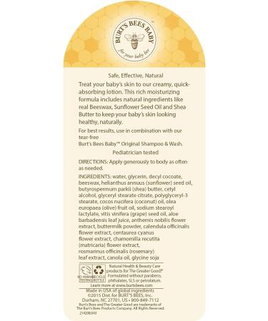 Burt's Bees Baby Nourishing Lotion - Original Scent, 12 oz Bottle - Buy Online on SooperMarket.com