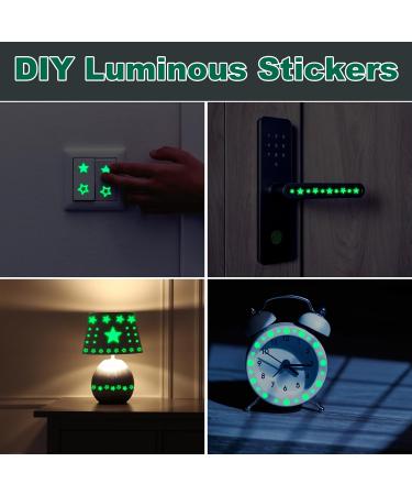 1503pcs Green Glow in The Dark Stars Wall Stickers | Realistic 3D Luminous Stars for Ceiling and Walls | DIY Adhesive Stickers for Baby Bedroom Decoration - Buy Online on SooperMarket.com