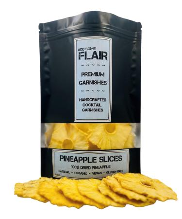 Dried Pineapple Rings - Premium Dehydrated Cocktail Garnishes - 15 Servings (60g Approx)