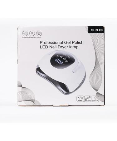 220W LED UV Nail Lamp for Gel Nails | Professional Faster Nail Dryer with 4 Timers | Touch Screen, Portable Handle | Cures Gel Nail Polish | White-Black - Buy Online on SooperMarket.com
