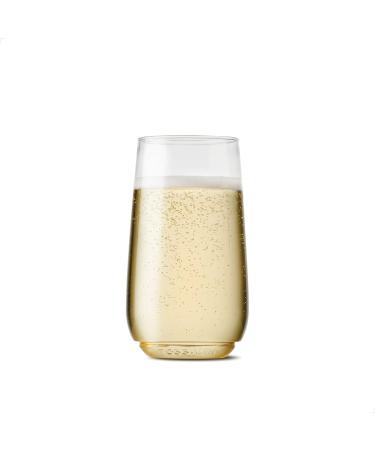 TOSSWARE POP 6oz Flute Jr SET OF 12, Premium Quality, Recyclable, Unbreakable & Crystal Clear Plastic Champagne Glasses, 12 Count (Pack of 1)