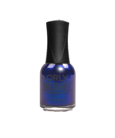 Orly Breathable You're On Sapphire Cobalt Blue Shimmer Nail Polish Treatment + Color Infused w/ Argan Oil  Pro Vitamin B5 + Vitamin C - 0.6fl oz. / 18ml