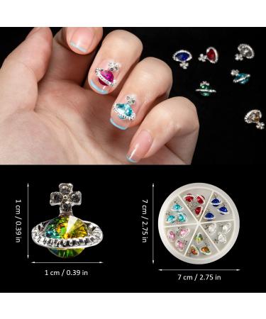 Noverlife 36PCS Planet Nail Charms: 3D Saturn Crystal Diamonds for Sparkling Manicure Decor - Buy Online on SooperMarket.com