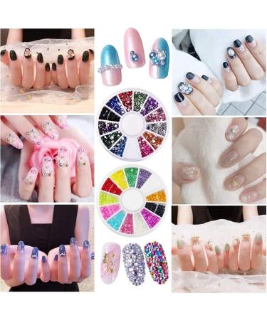 Nail Pen Designer Stamp Nail Art Tool with 15pcs Nail Painting Brushes Nail Dotting Tool Nail Foil Manicure Tape Color Rhinestones for Nails - Buy Online on SooperMarket.com