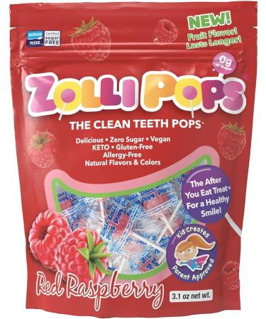 Zollipops The Clean Teeth Pops Anti Cavity Lollipops RASPBERRY Pack of 2 - Buy Online on SooperMarket.com