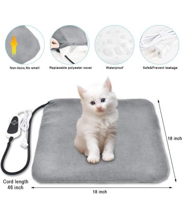 RIOGOO Pet Heating Pad | Upgraded Electric Dog Cat Heating Pad | Waterproof | Auto Power Off | M Size 18 x 18 - Buy Online on SooperMarket.com