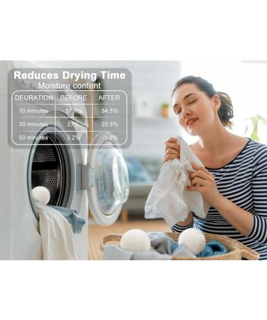 Eco-Friendly Dryer Balls - Echoss XXL 6-Pack | 100% Sheep Wool Tumble Dryer Balls for Reduced Drying Time Natural Fabric Softener & Anti-Static Effect - Buy Online on SooperMarket.com