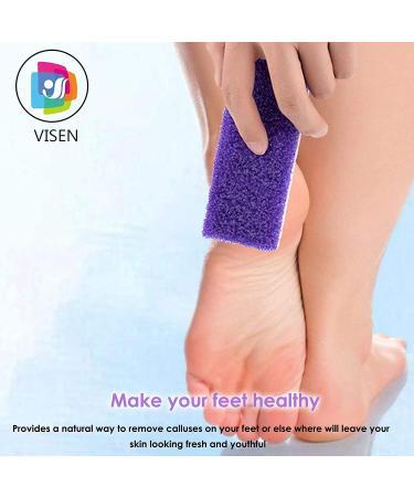 Pumice Stone 6 Pack Foot Scrubber & Callus Remover - Dead Skin Remover for Feet, Heels, Hands and Body - Purple - Buy Online on SooperMarket.com
