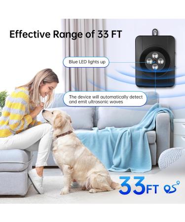 Antibell for Dogs - 3 Levels of Ultrasound Anti-Bark Device 33ft Range | Safe & Effective Dog Barking Control - Buy Online on SooperMarket.com