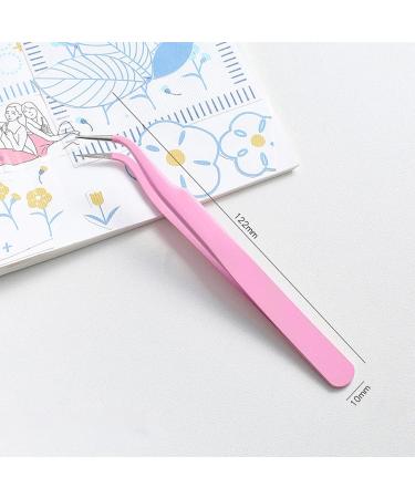 2 Pack Eyelash Tweezers - Stainless Steel Straight & Curved Tip for Eyelash Extensions | International Shipping Available - Buy Online on SooperMarket.com