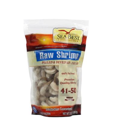 Sea Best 41/50 Count Peeled and Deveined Tail On Shrimp, 2 Pound (Pack of 1)
