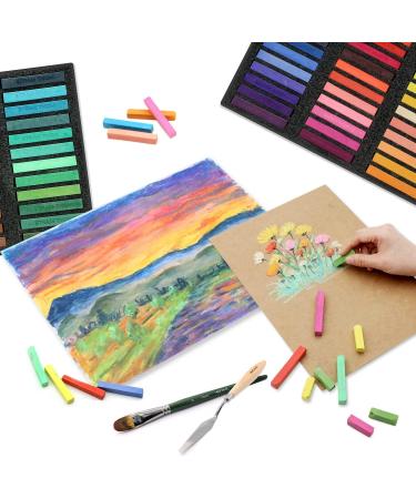 Mont Marte Soft Pastels in Tin Box Signature 48pc - Vibrant Assorted Colors for Art, Craft, Coloring, Sketching - Great Blending, Storage Case Included - Buy Online on SooperMarket.com