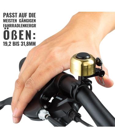 Pro Bike Tool Bicycle Bells - Clear Ringtone for Adults & Kids - Perfect for Street Mountain Beach Cruiser Bicycles - Premium Brass Bicycle Accessories - Buy Online on SooperMarket.com
