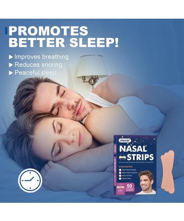 50Pcs Nasal Strips for Snoring Extra Strength Nose Strips Breathing Nose Tape for Sports and Sleep Anti Snoring Strips Help Stop Snoring and Nasal Congestion Relief Tan 50 pcs - Buy Online on SooperMarket.com