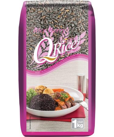 Q RICE Rice Berry Black jasmine rice aromatic exotic ideal for Asian dishes 1 x 1 kg