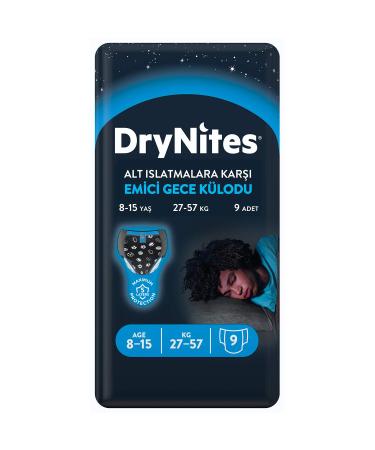 Huggies DryNites highly absorbent pajama pants for boys 8-15 years 9 pieces