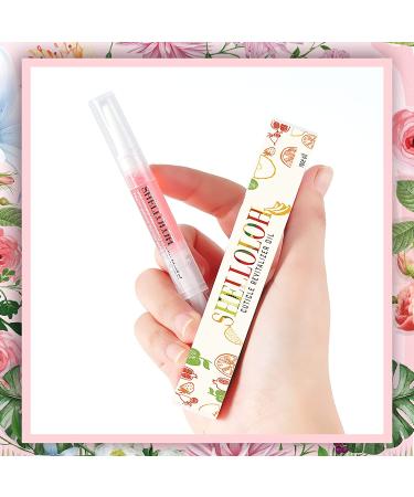 Shelloloh Cuticle Oil Set - Nourishing Dry Cuticles, 5 Flavor Revitalizer Pen with Soft Brush - 10pc Nail Care Kit - Buy Online on SooperMarket.com