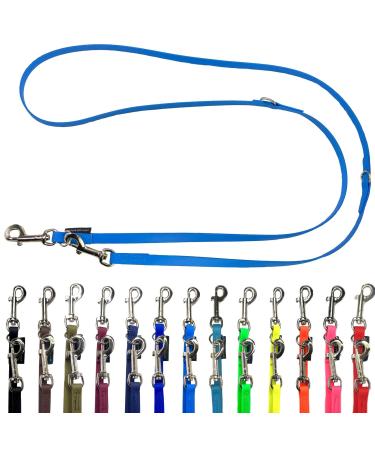 Biothane dog linen small dogs / large dogs adjustable 2m / 2.40m / 2.80m / 3.50m / 5m silver hook 9mm / 13m m / 16mm (2m x 9mm light blue) 2m x 9mm light blue