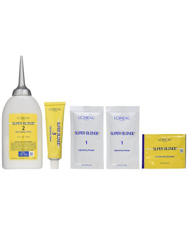 L'Oreal Paris Super Blonde Creme Lightening Kit 205 - Light Brown to Super Bleach Blonde - Buy Online on SooperMarket.com