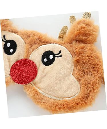 Shop NOLITOY 4 Pcs Animal Eye Masks | Plush Rudolph Eye Cover for Travel & Sleep | Soft Blindfolds for Comfort & Style - Buy Online on SooperMarket.com