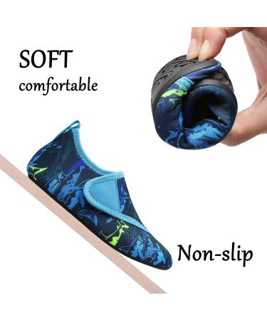Centipede Demon Kids Water Shoes | Quick Dry Aqua Socks for Beach & Swim | Dark & Light Blue | Size 1-2 Little Kid - Buy Online on SooperMarket.com