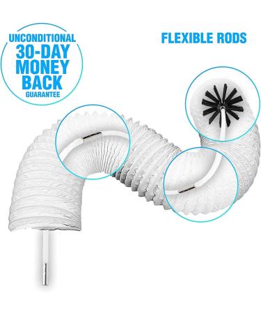Lint Remover Kit - 30ft Dryer Vent Cleaner with Drill Attachment | Reusable Nylon Brush for Fast Cleaning | NO-Risk 100-Day Warranty - Buy Online on SooperMarket.com