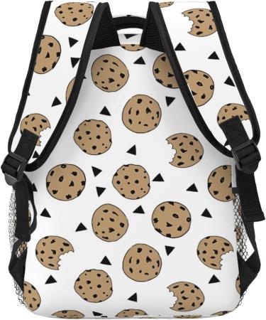 BHCASE Lightweight Casual Student Backpack - Fashionable And Versatile Backpack For School And Outdoor Activities 7.8x11.4x15.7 In Cookies Food Chocolate Chip Biscuits Printing - Buy Online on SooperMarket.com