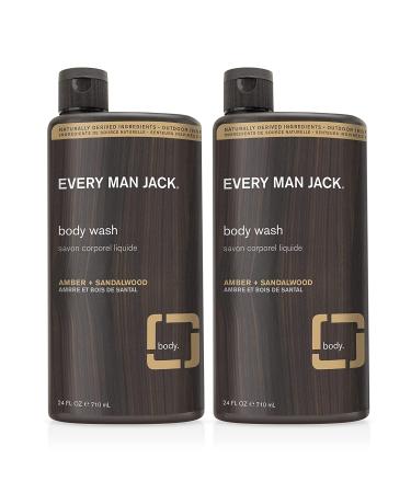 Every Man Jack Nourishing Amber + Sandalwood Men's Body Wash - 24oz 2 Bottles - Buy Online on SooperMarket.com