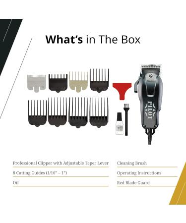 Wahl Professional Pilot Clipper - Compact Design Adjustable Taper Lever High-Speed Motor for Superior Cutting | International Shipping Available - Buy Online on SooperMarket.com