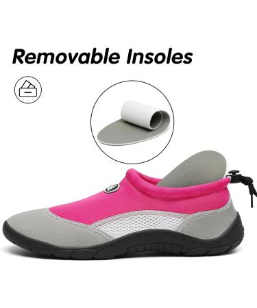 Mishansha Unisex Bathing Shoes - Lightweight Breathable Non-Slip Barefoot Footwear Magenta Pink Size 36-46 EU - Buy Online on SooperMarket.com