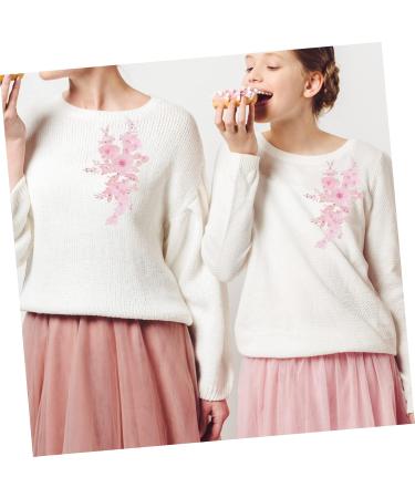 Operitacx 10 Pcs Flower Lace Embroidered Sequins Patches 3d Flower Accessories The Flowers Pink Polyester Yarn - Buy Online on SooperMarket.com