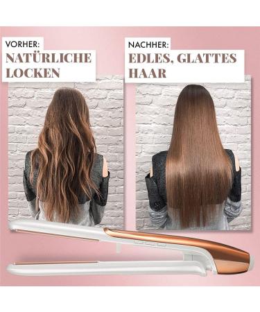Buy Lily England 2 in 1 Hair Smoothing & Curling Iron - Rose Gold Adjustable Temperature Ceramic Coating - International Shipping Available - Buy Online on SooperMarket.com