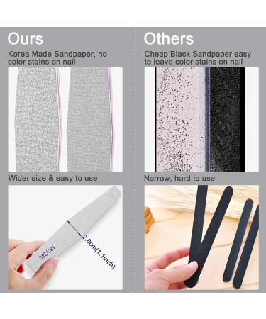 12-Piece Double-Sided Nail Files Set | Washable & Reusable 180/240 Grit for Nail Art | Professional Quality for Salon & Home Use - Buy Online on SooperMarket.com