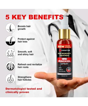 Ceessting Hair Growth Spray - Biotin, Caffeine & Niacinamide - 2oz Anti-Hair Loss & Regrowth Treatment for Men & Women - Buy Online on SooperMarket.com