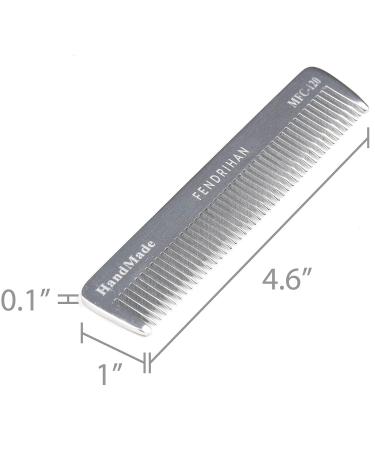 Fendrihan Small Metal Fine Tooth Barber Comb - Pocket-Sized and Sturdy - Buy Online on SooperMarket.com