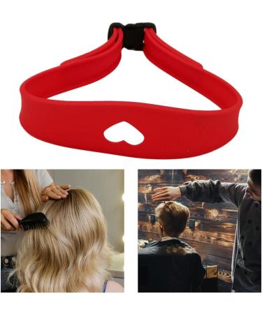 Perfeclan Silicone Hair Trimming Guide Adjustable Hair Band Accessory Portable Curved Silicone Haircut Band for DIY Trimming Shaving Red - Buy Online on SooperMarket.com