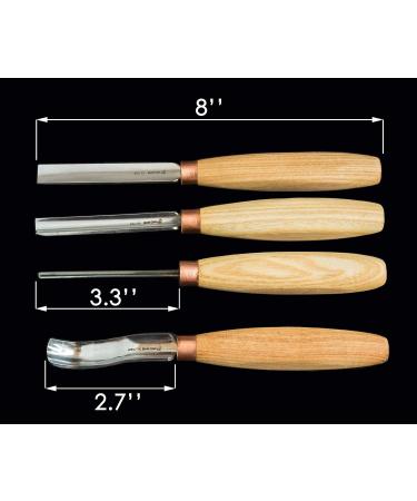 BeaverCraft Wood Carving Chisel Set SC01 - Complete Gouge Tools Kit with Rolling Pouch and Leather Strop Polishing Compound - Radial Gouges, Flat Chisel, Bent Gouge - Buy Online on SooperMarket.com