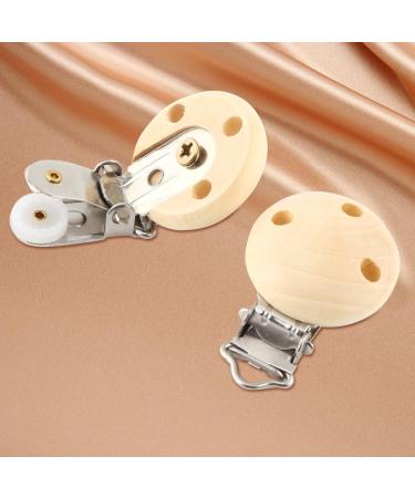 Shop Gugxiom Wood Pacifier Clips & Locks | Modern Baby Accessories for Girls - Premium Pacifier Holders - Buy Online on SooperMarket.com