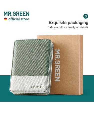 MR.GREEN Manicure and Pedicure Kit - Stainless Steel Nail Clippers | Personal Care Tools with PU Leather Case (Green) - Buy Online on SooperMarket.com