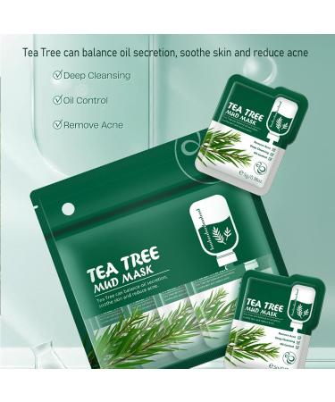 VEROA 21 Pieces Clay Mask - Natural Cherry Blossom/Tea Tree/Green Tea Face Mask - Deep Cleansing Anti Aging Brightening Hydrating Face Mask for All Skin Types Face Masks Skincare - 5g*21 - Buy Online on SooperMarket.com