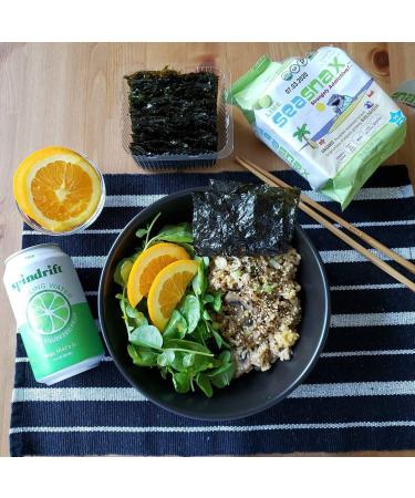 SeaSnax Organic Roasted Seaweed Snack Lime 0.36 oz (Pack of 12) - Healthy & Delicious - Buy Online on SooperMarket.com