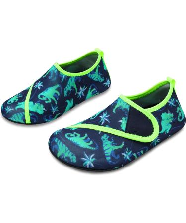 JIASUQI Kids Water Shoes Quick Dry Aqua Socks for Beach & Pool - Easy Dinosaur Design (7/7.5 UK Child) - Buy Online on SooperMarket.com