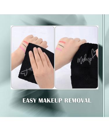 Zuperia 100% Cotton Makeup Remover Wash Cloth - Quick Dry Fingertip Face Towel (6 Pack, Black) - Buy Online on SooperMarket.com