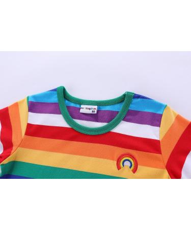Mud Kingdom Little Boys Rainbow Stripe T-Shirt - Hot Pink, 12-18 Months - Buy Online on SooperMarket.com